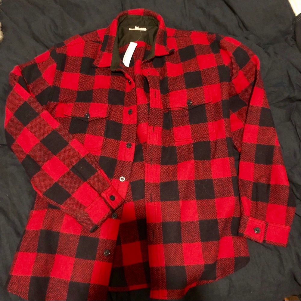 J.Crew Buffalo Check Overshirt Wool Jacket